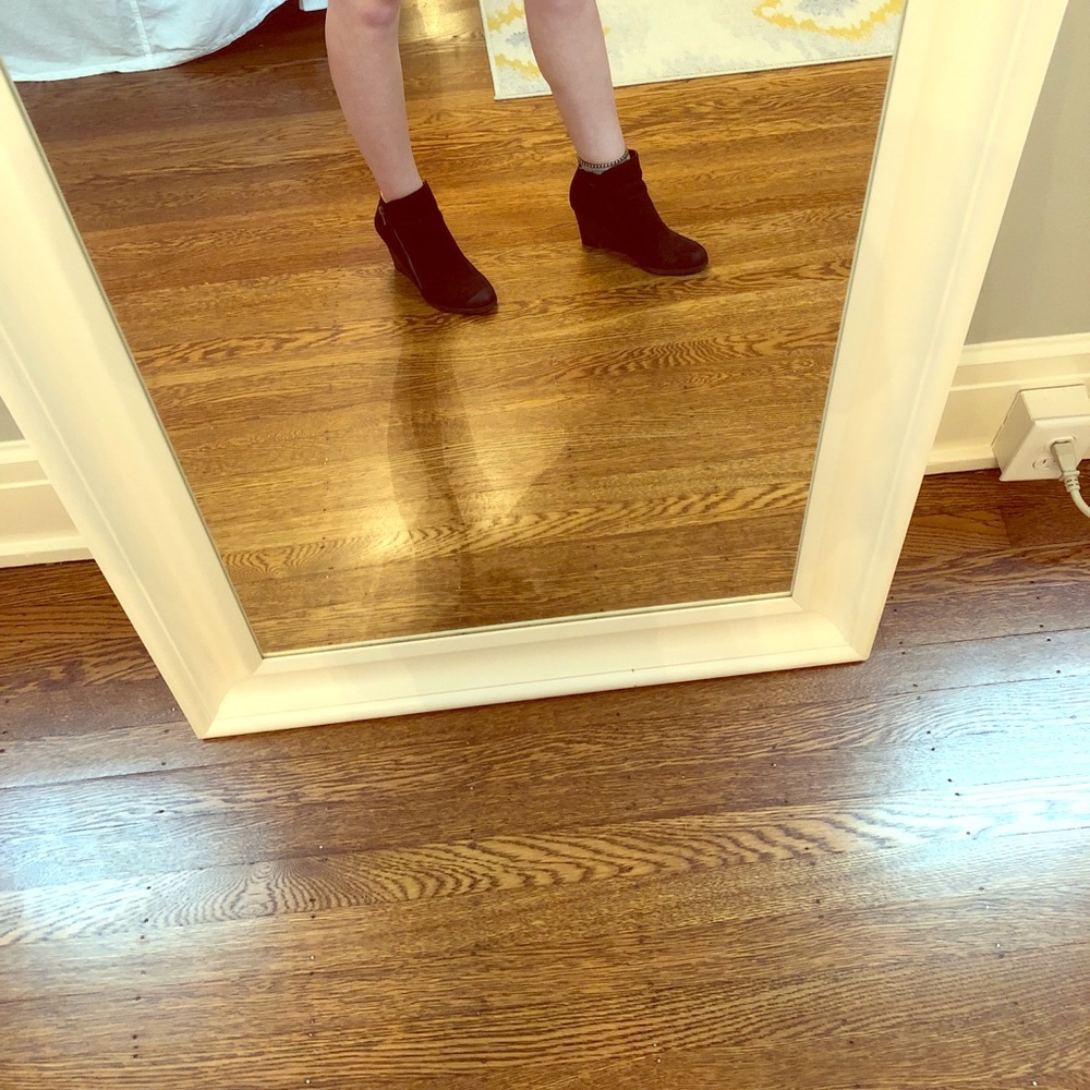 Black Suede Wedges